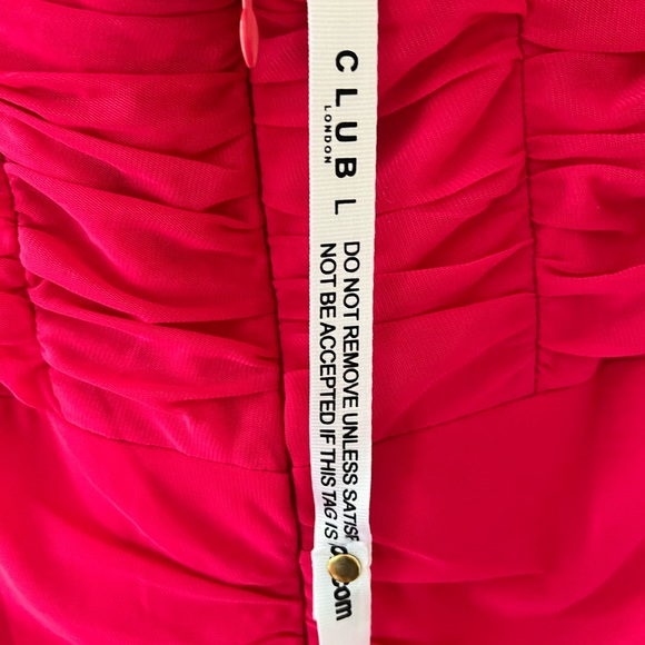 CLUB L LONDON NWT pink bodycon dress size US 4 - Picture 3 of 8